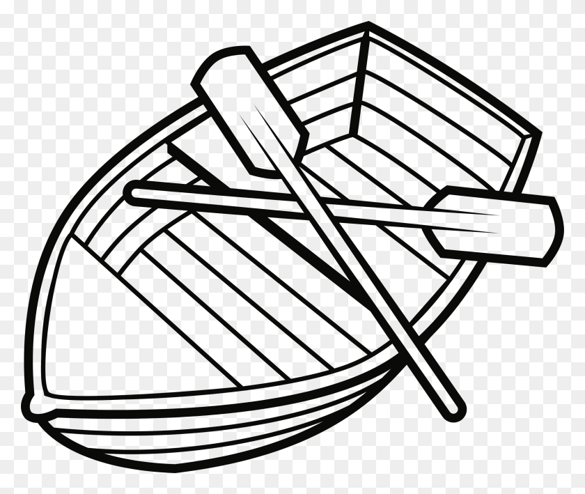 2374x1978 Clipart - Boat Black And White Clipart