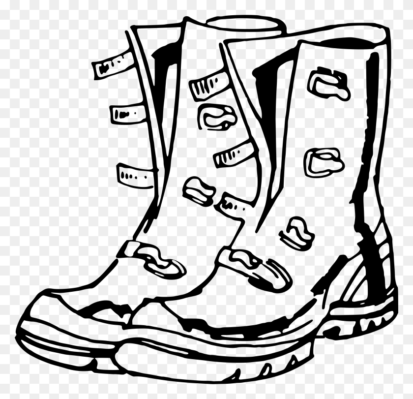 2398x2309 Clipart - Boots Clipart Black And White