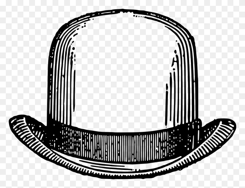 800x601 Clipart - Bowler Hat Clipart