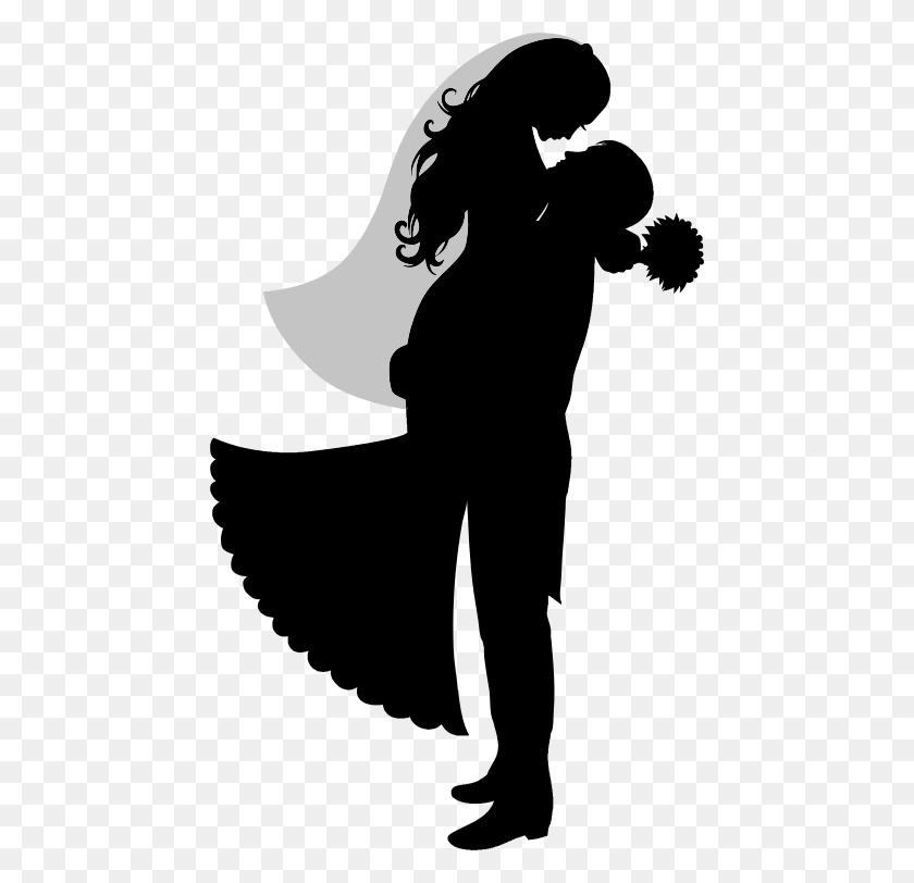 Clipart Bride And Groom Silhouette Png Stunning Free
