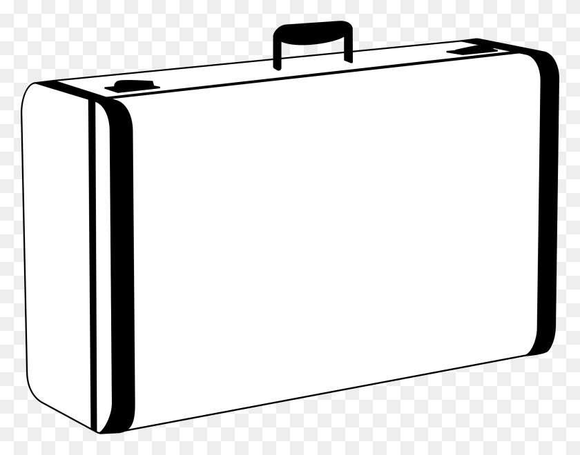 2400x1848 Clipart - Briefcase Clipart Black And White