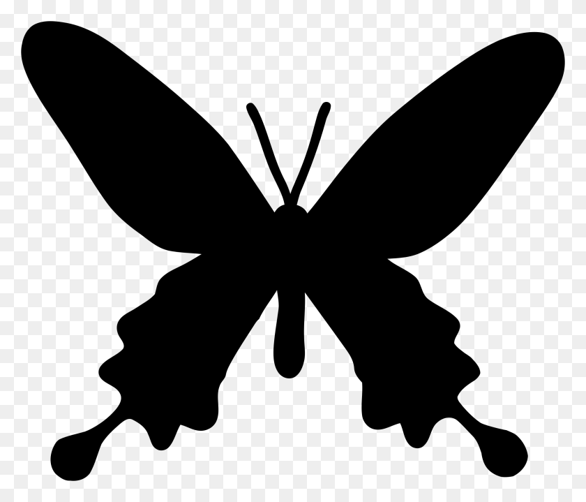 2286x1932 Clipart - Butterfly Silhouette Clip Art