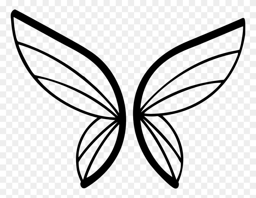 770x590 Clipart - Butterfly Silhouette PNG