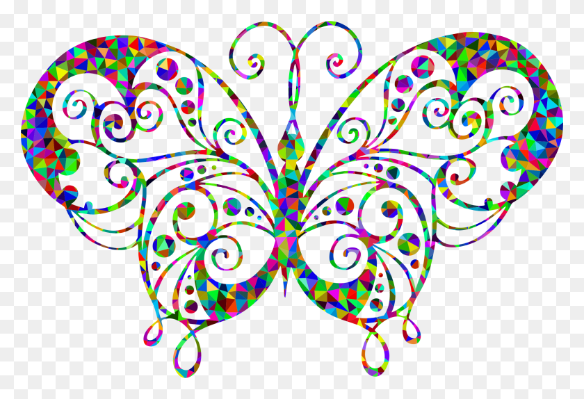 2342x1544 Clipart - Butterfly Silhouette PNG