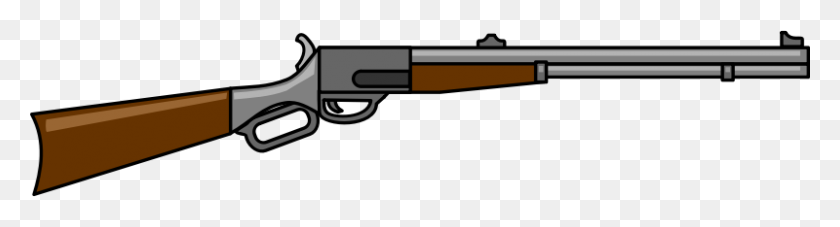 800x172 Clipart - Cartoon Gun PNG