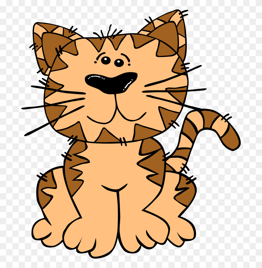 704x800 Clipart - Cat Tail Clipart