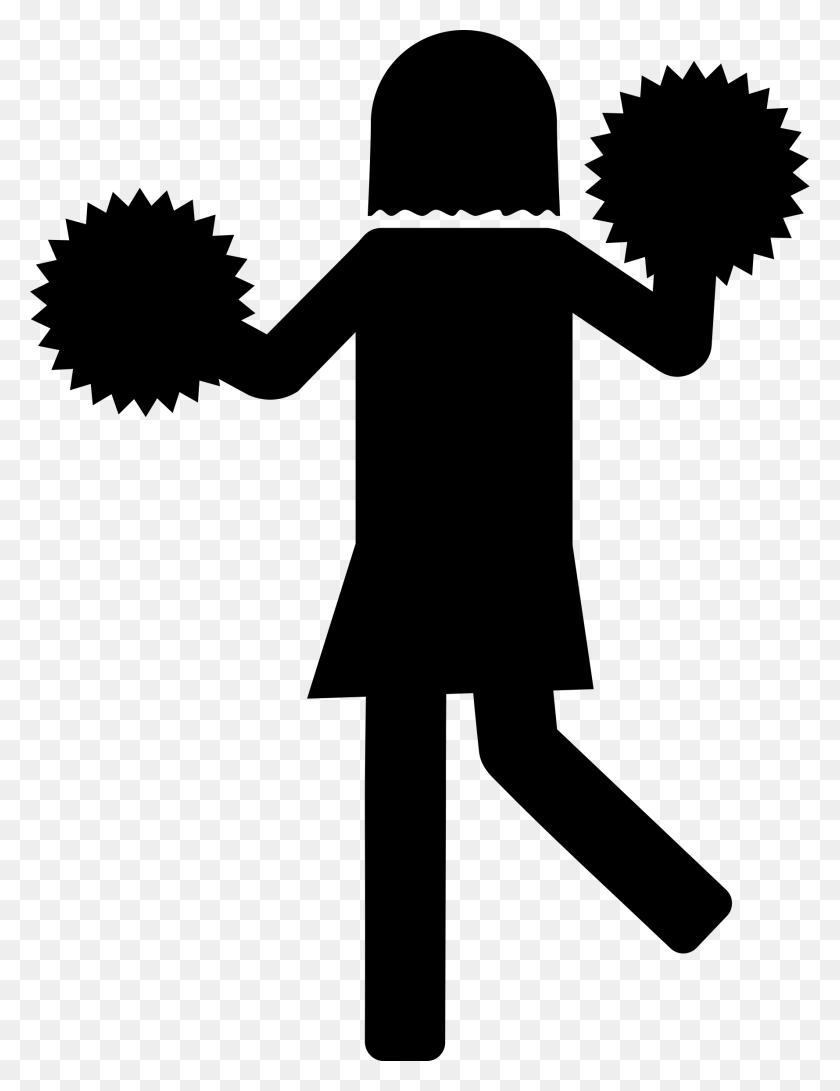 1778x2352 Clipart - Cheerleader Silhouette PNG