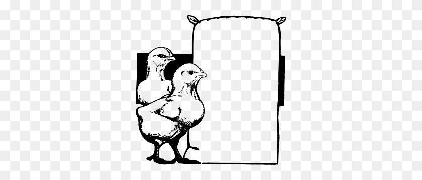 300x298 Clipart - Chick Clipart Black And White