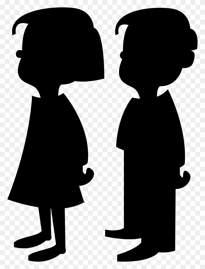 1805x2400 Clipart - Children Silhouette PNG