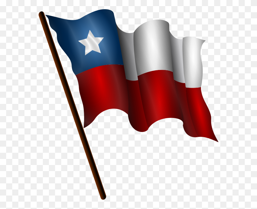 588x624 Clipart - Bandera De Chile Png