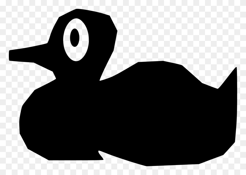 2128x1473 Clipart - Clipart Duck Black And White