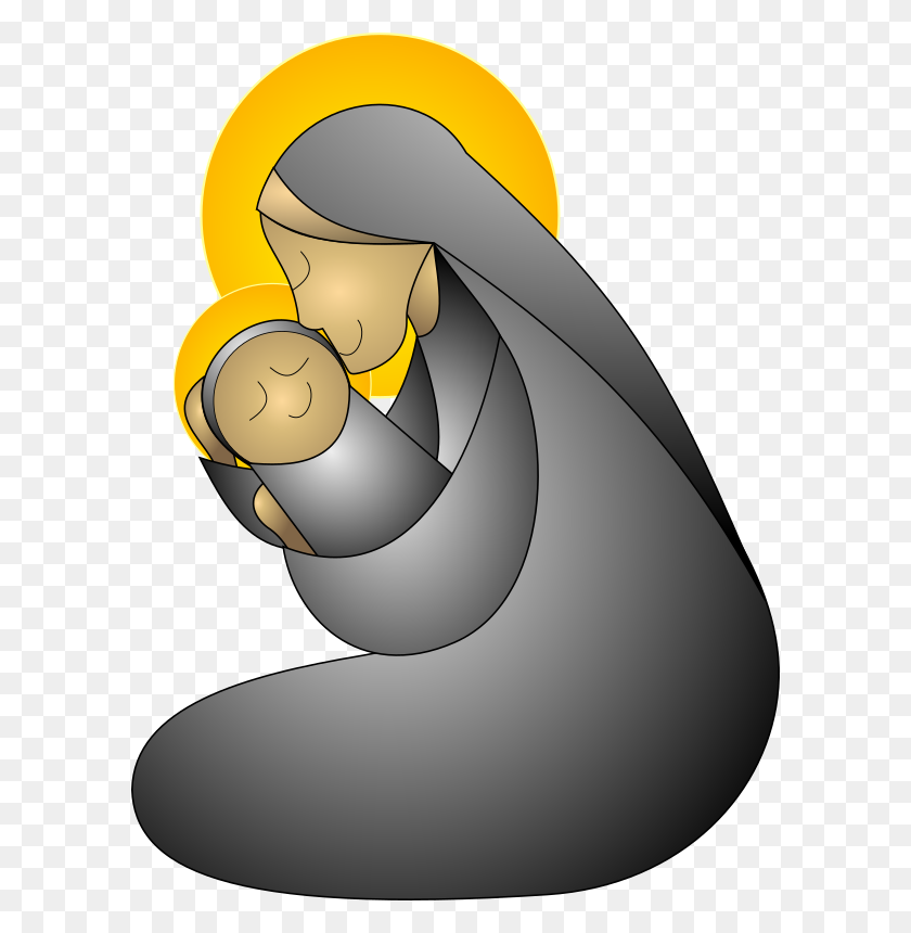 598x800 Clipart - Mother Mary Clipart