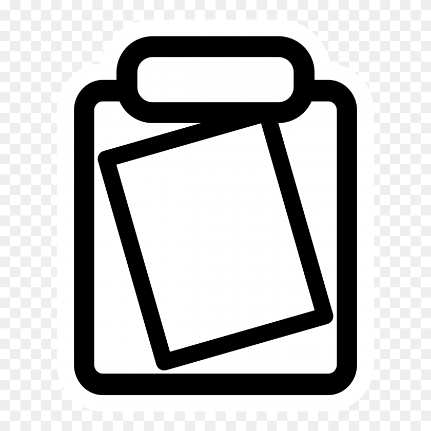 2400x2400 Clipart - Clipboard Clipart Black And White