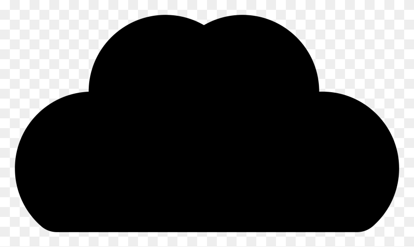 2194x1242 Clipart - Cloud Clipart Black And White