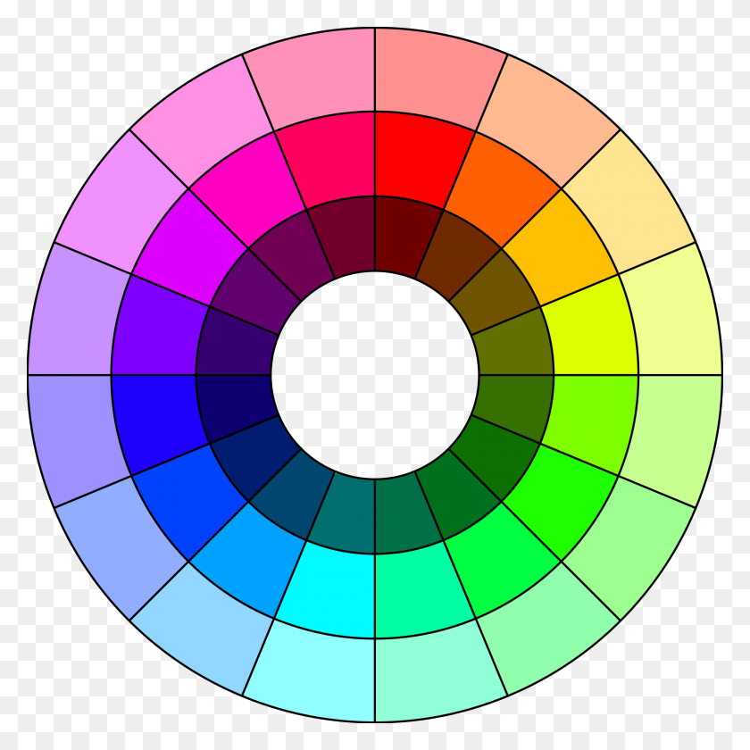 2400x2400 Clipart - Color Wheel PNG