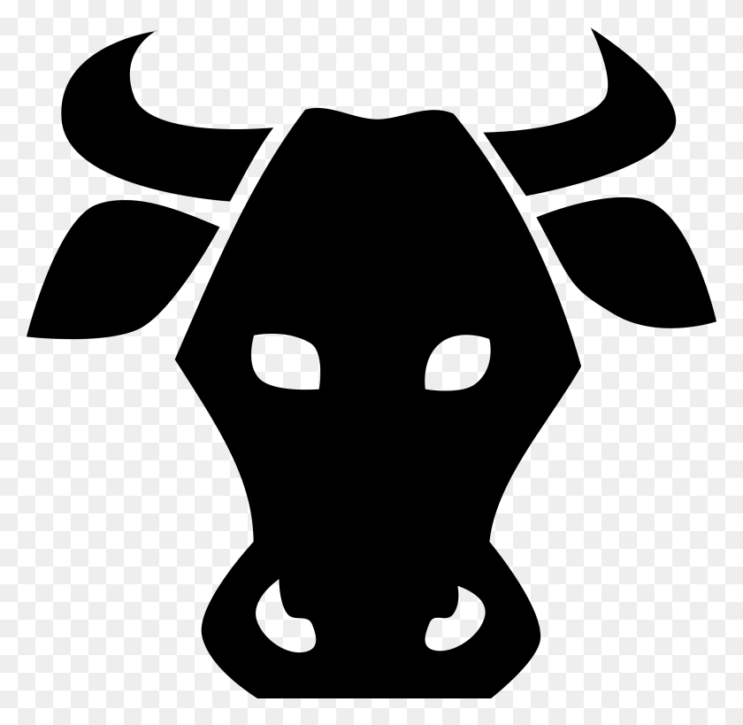 2400x2336 Clipart - Cow Head PNG