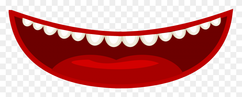 2400x852 Clipart - Mouth Open Clipart