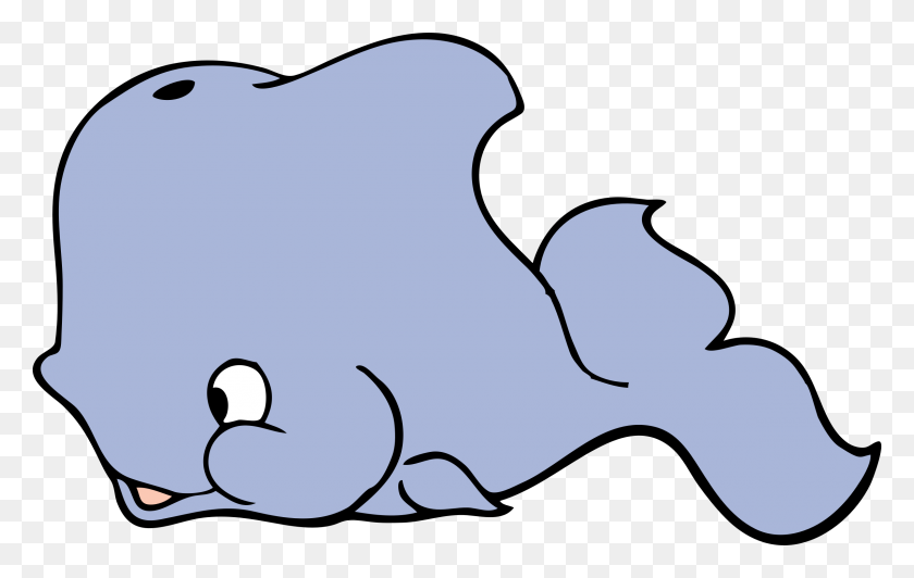 2400x1454 Clipart - Cute Whale Clipart