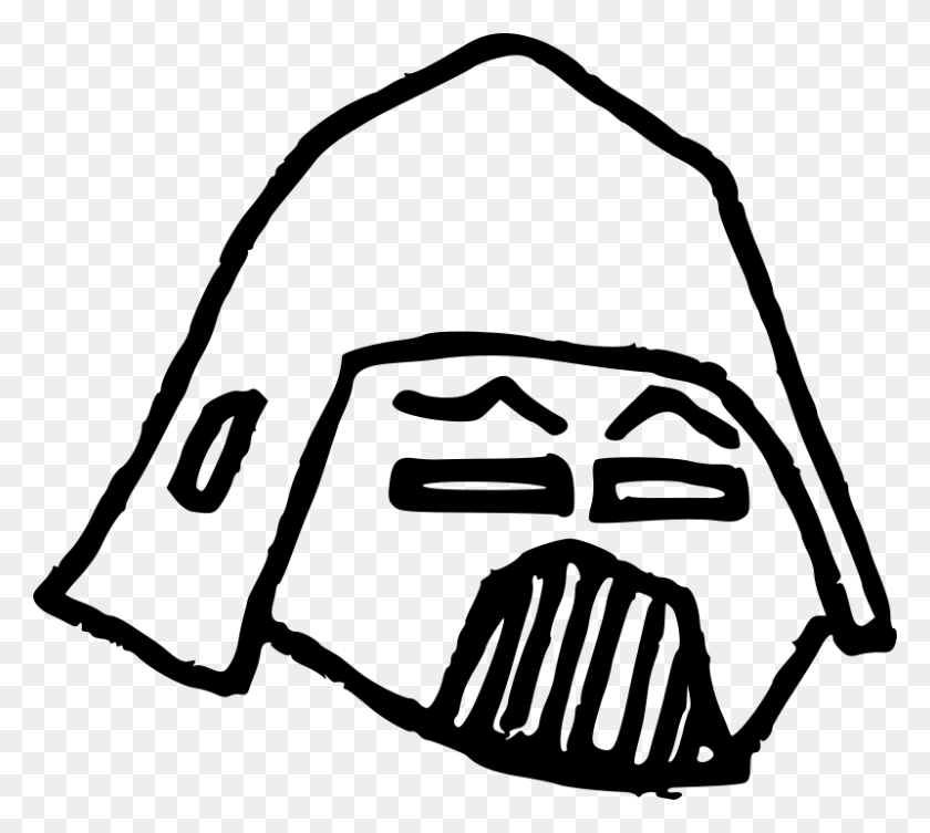 800x711 Clipart - Darth Vader Mask Clipart