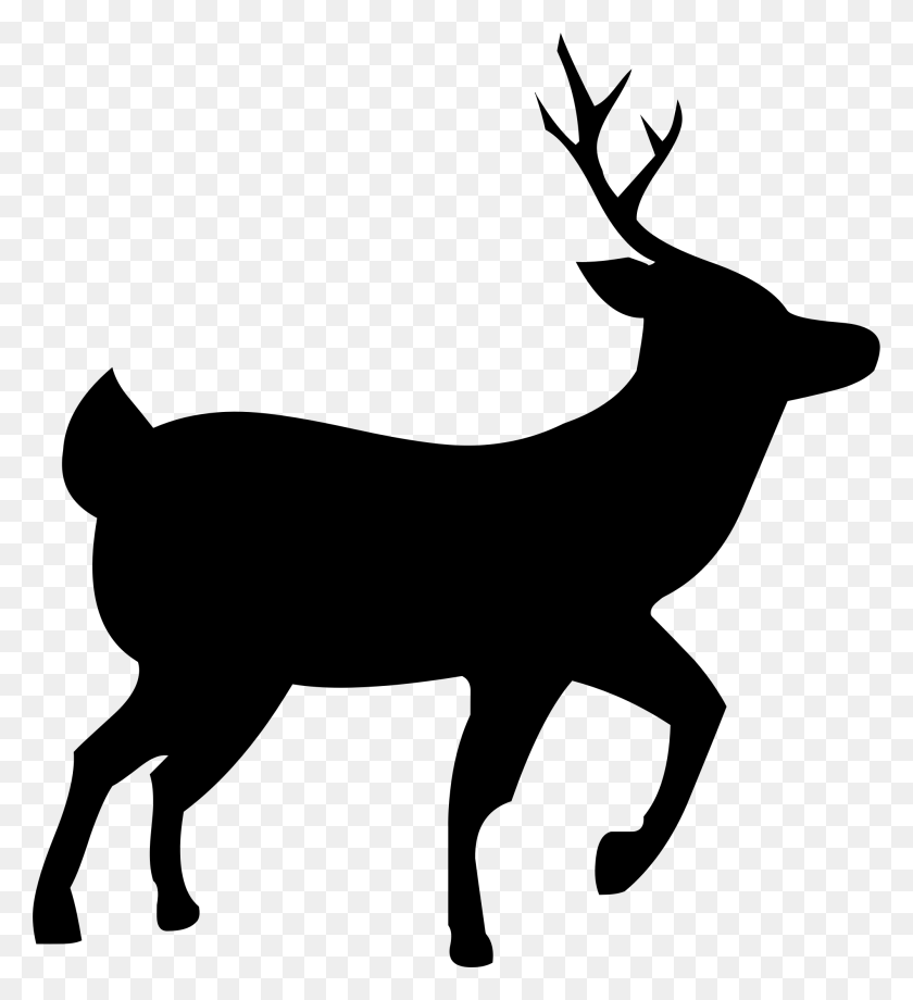 2002x2208 Clipart - Deer Silhouette Clip Art