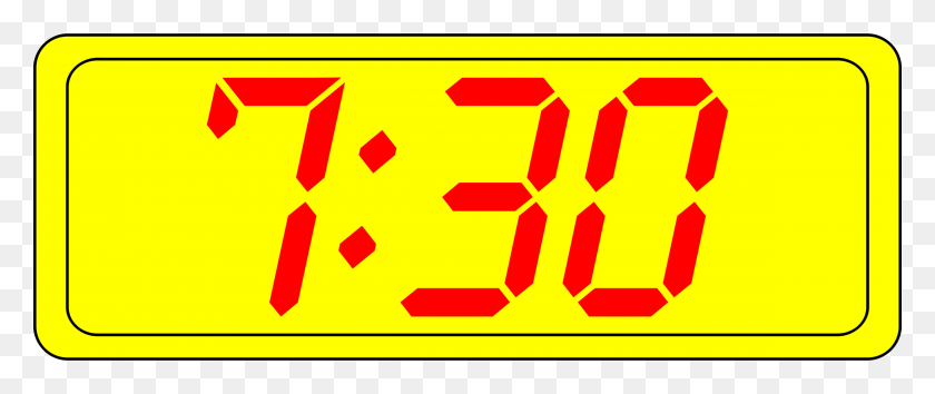 2400x906 Clipart - Digital Clock Clipart