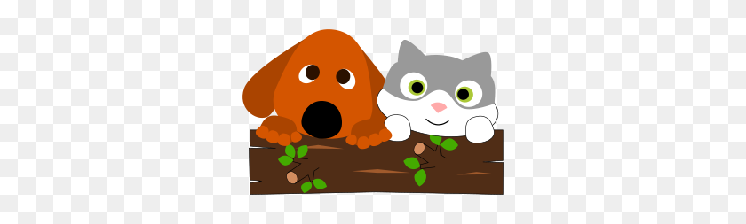 300x193 Clipart - Dog And Cat PNG