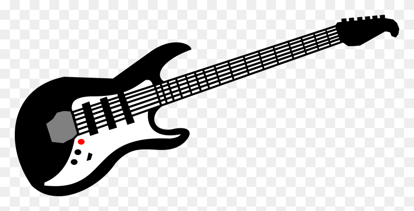 2400x1137 Clipart - Electric Guitar PNG