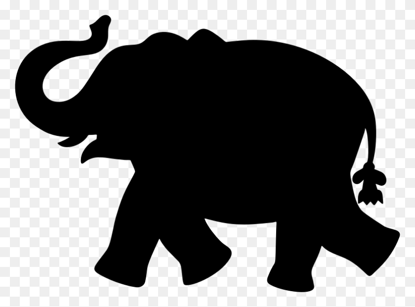 786x566 Clipart - Elephant Clipart Black And White