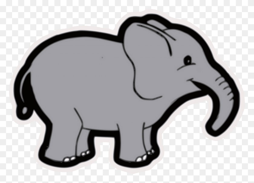 2400x1678 Clipart - Elefante Clipart Lindo