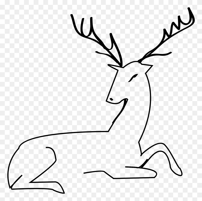 1649x1639 Clipart - Elk Head Clip Art