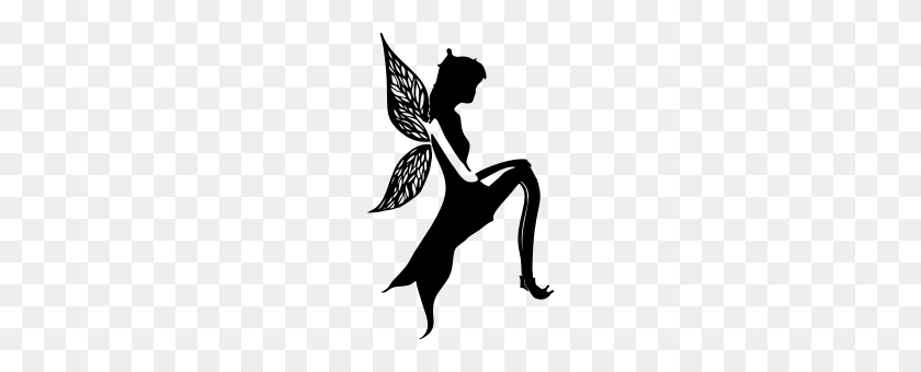 172x280 Clipart - Fairy Silhouette PNG