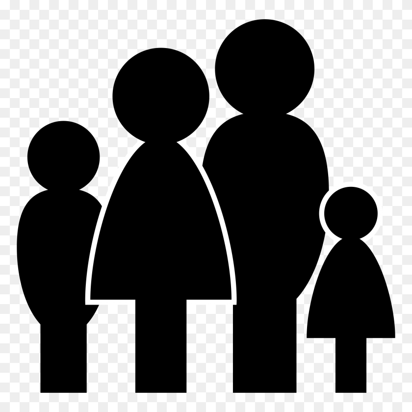 2400x2400 Clipart - Family Of Four Clipart