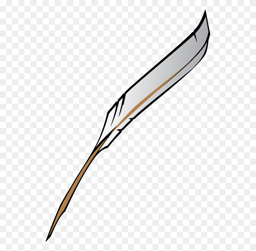 541x763 Clipart - Feather Pen PNG