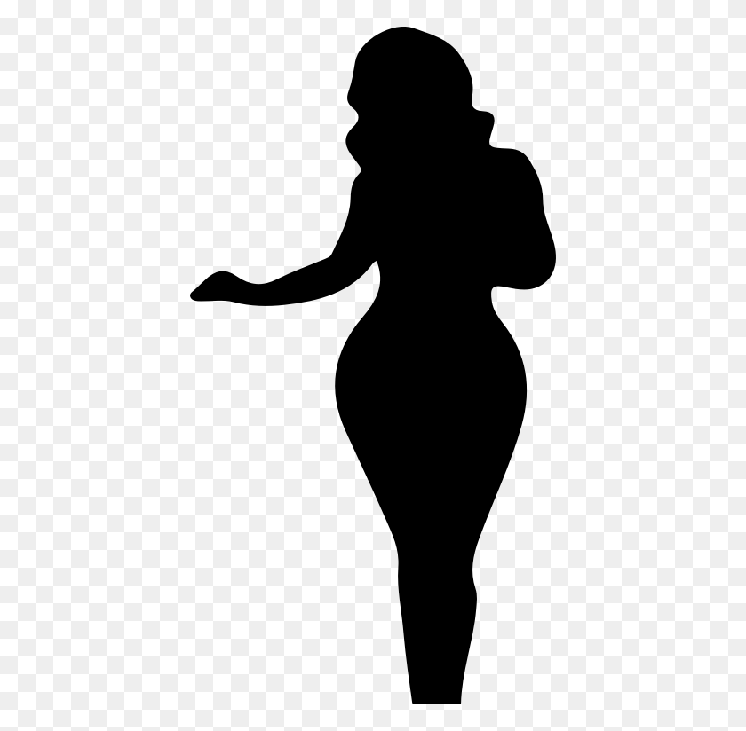 412x764 Clipart - Female Silhouette PNG
