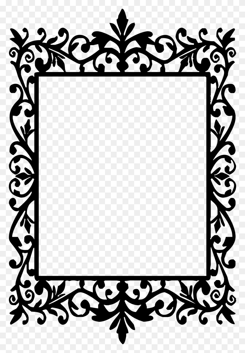 1535x2264 Clipart - Floral Frame PNG