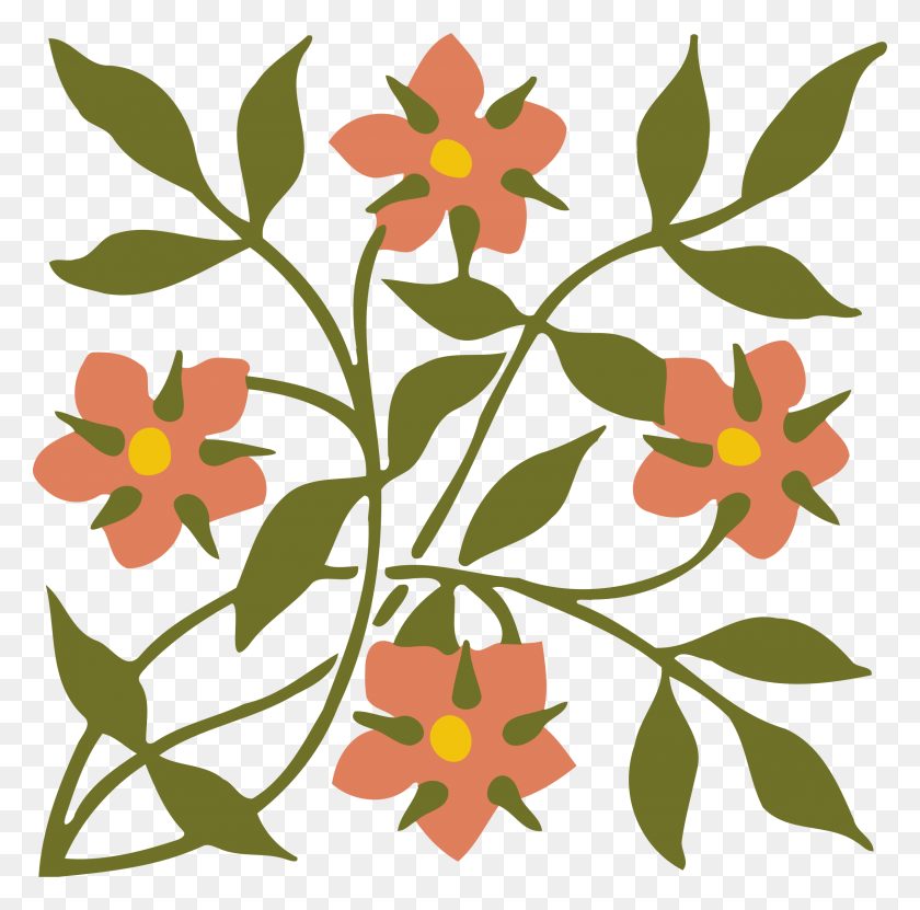 2400x2374 Clipart - Floral Pattern PNG