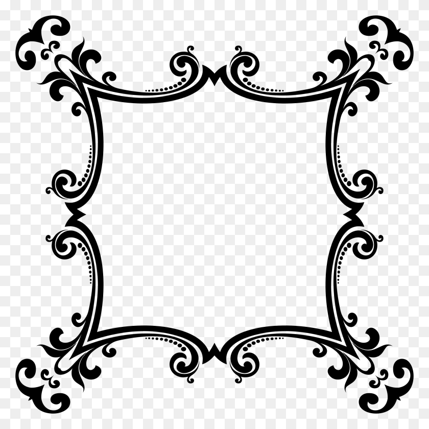 2322x2322 Clipart - Flourish Clipart Black And White