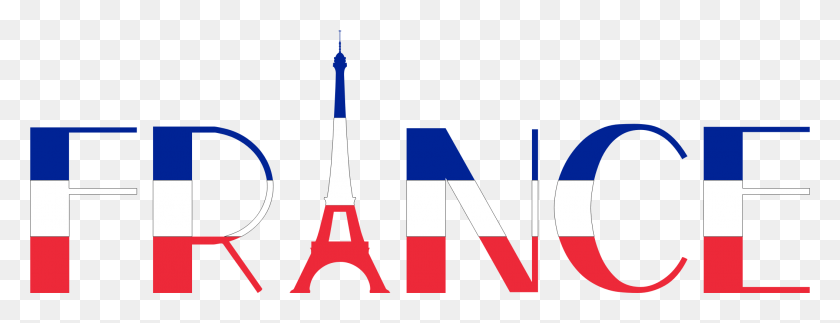 2104x710 Клипарт - Флаг Франции Png