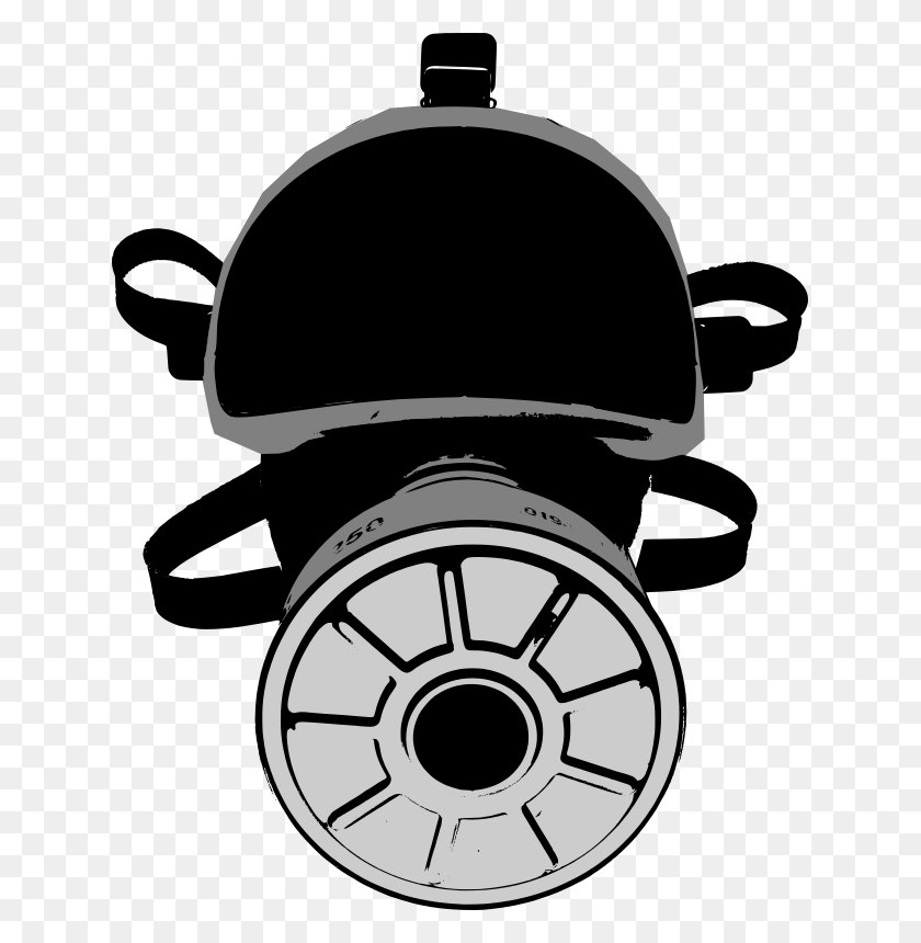 635x800 Clipart - Gas Mask Clipart