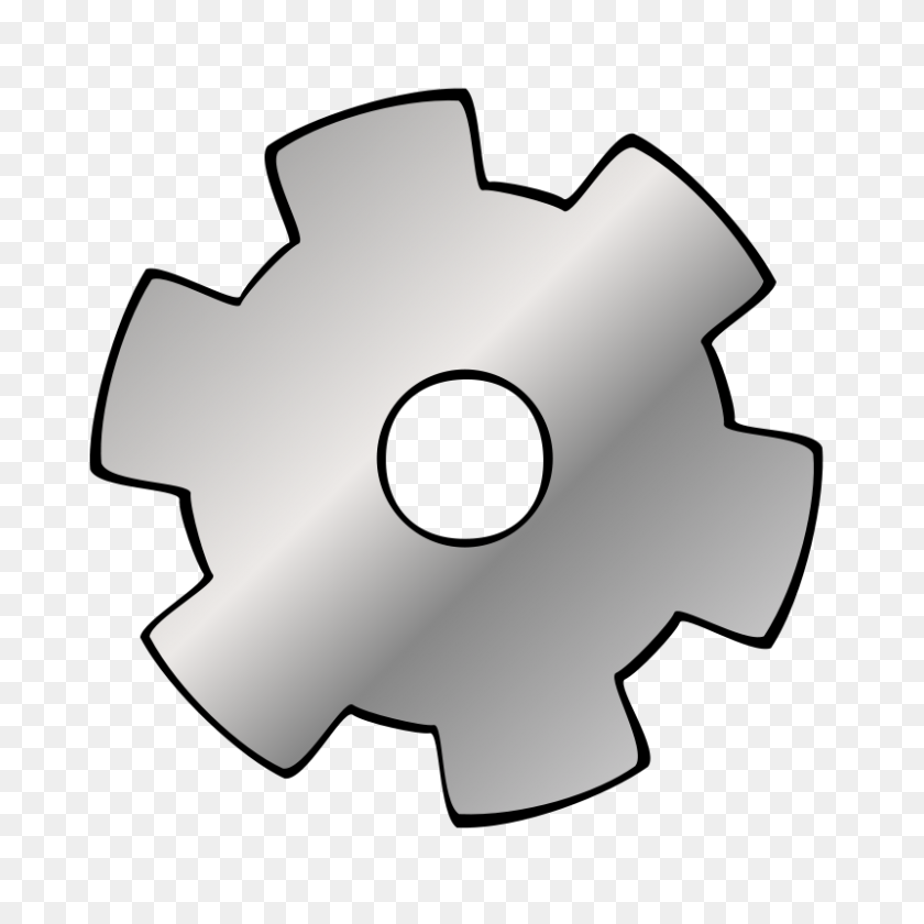 800x800 Clipart - Gear Clipart Black And White