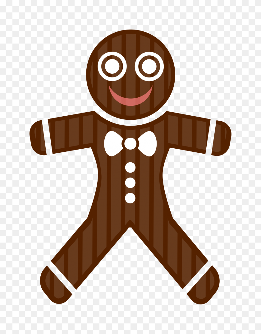 1846x2400 Clipart - Gingerbread Man Clipart
