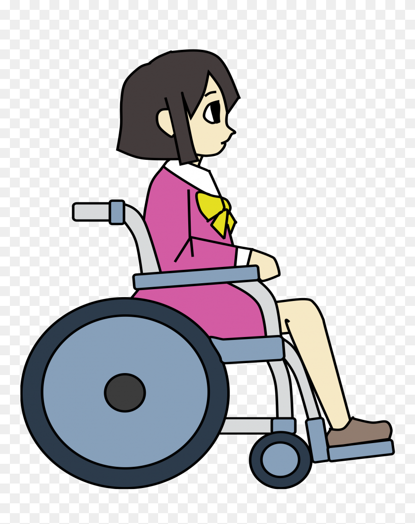 1867x2400 Клипарт - Девушка В Инвалидной Коляске Клипарт
