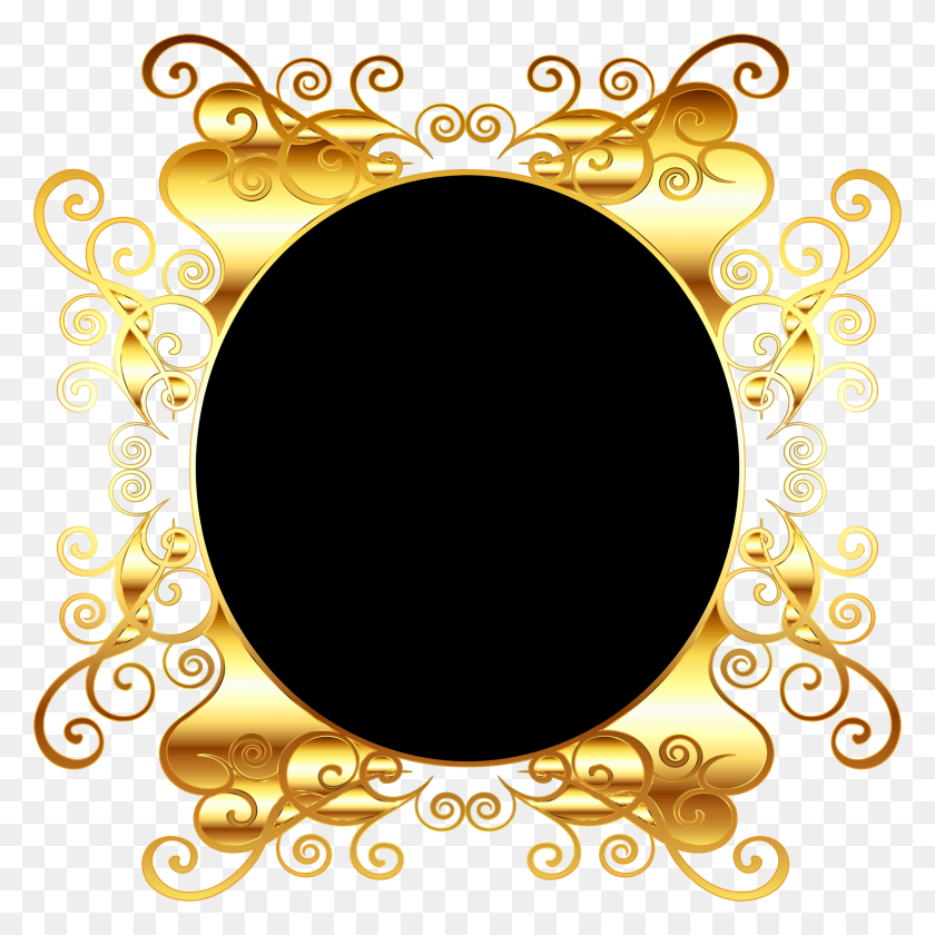2294x2294 Clipart - Gold Borders PNG