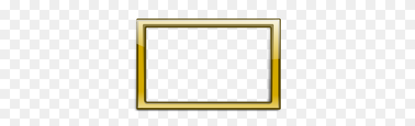 300x195 Clipart - Gold Frame Border PNG