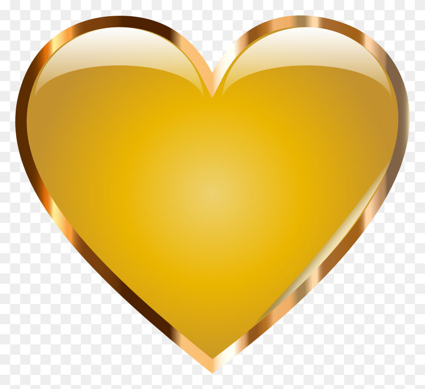 780x708 Clipart - Gold Heart PNG