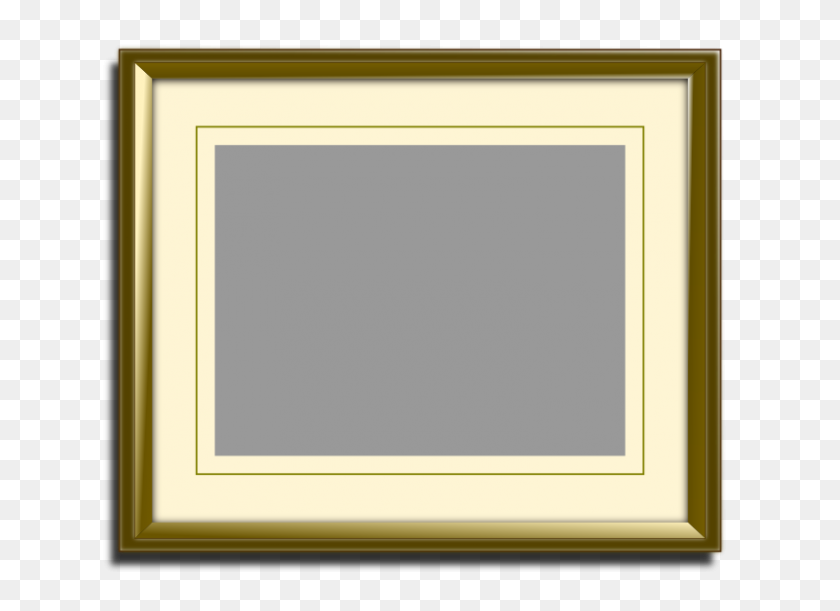 800x566 Clipart - Gold Picture Frame PNG