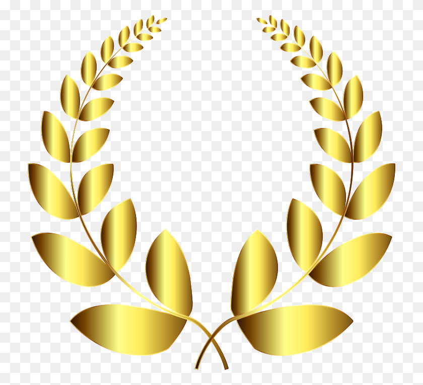 730x704 Clipart - Gold Wreath PNG