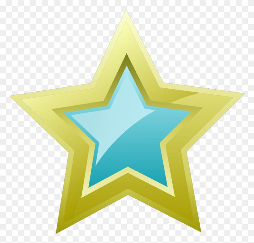 806x768 Clipart - Golden Star PNG