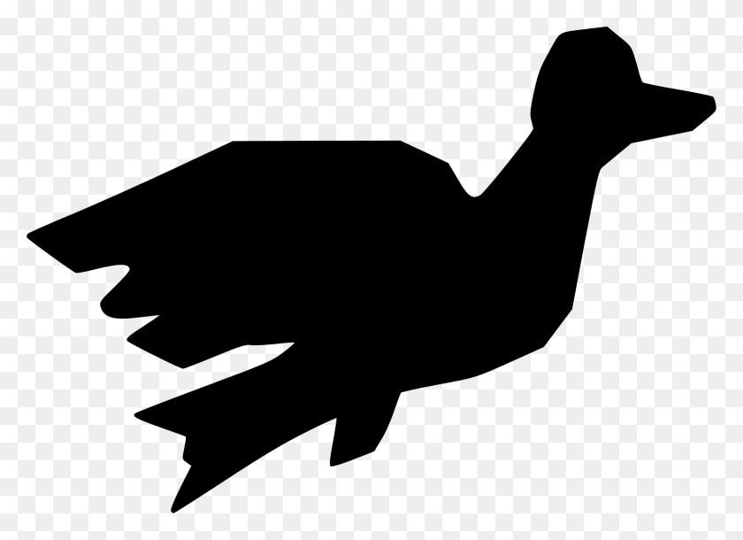 1898x1340 Clipart - Goose Clipart Black And White