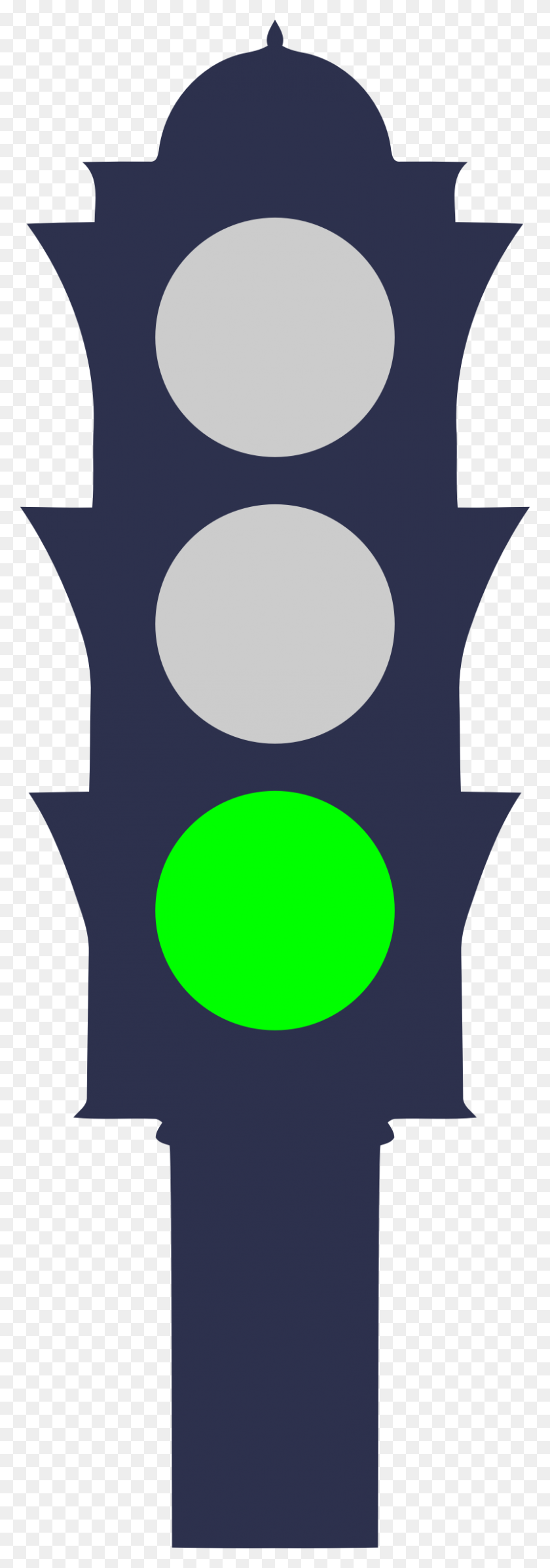 802x2400 Clipart - Green Light PNG